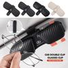 CRS1 Leather Car Sun Visor Glasses Case Card Ticket Pen Buckle Clip For Mercedes Benz CLK GLC W212 C200 C300 W203 W204 W205 W169 W176