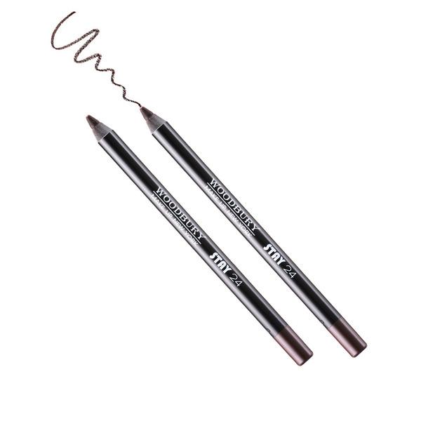 WOODBURY Stay24 Pencil Eyeliner [Brown] x 2