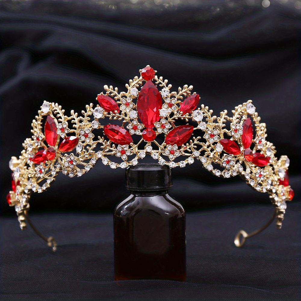 Baroque Luxury Crystal AB Bridal Crown Tiaras Light Gold Diadem Tiara for Women Bride Wedding Hair Accessories Jewelry Crown