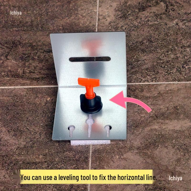 L-Shaped Wall-Mounted Spirit Level Bracket for Bricklayers