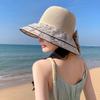 Korean Version of Outdoor Travel Foldable Breathable Sun Protection Bow Fisherman Hat Hat Women Summer New Knit Sun Protection