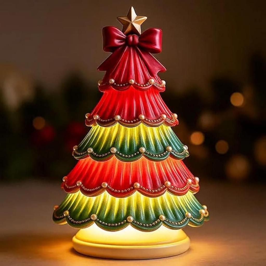 Christmas Tree Ornament Resin Resin Christmas Tree Light Christmas Desktop Decoration Colourful For Carnivals Wedding
