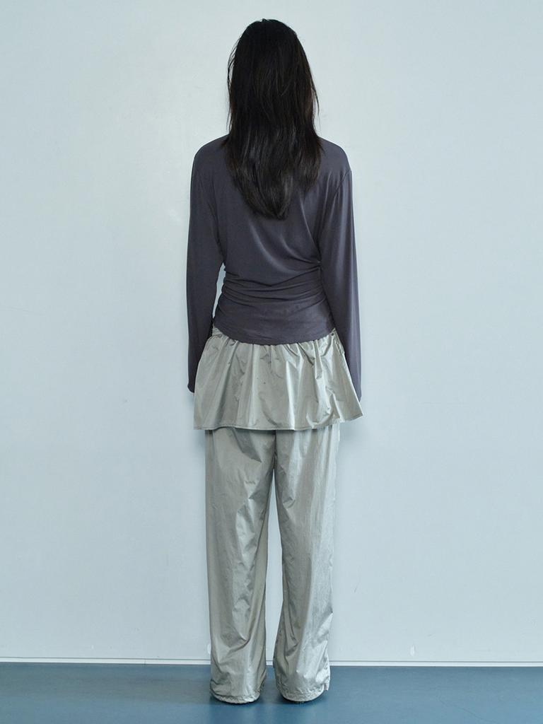 CERRIC Shiny Skirt Pants/Khaki