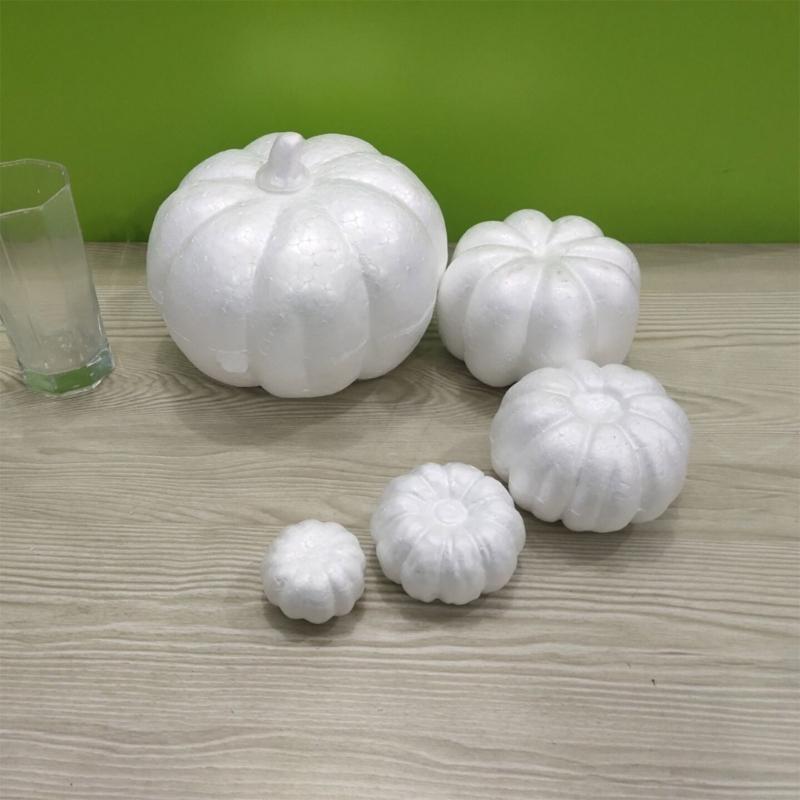 10Pcs Artificial Pumpkins Decoration for Thanksgiving Fall Festival Home Decoration White Foam Pumpkins for Painting