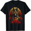 Egypt Ancient Jackal Pharaoh with Roses Sphinx Egyptian T-Shirt(1)