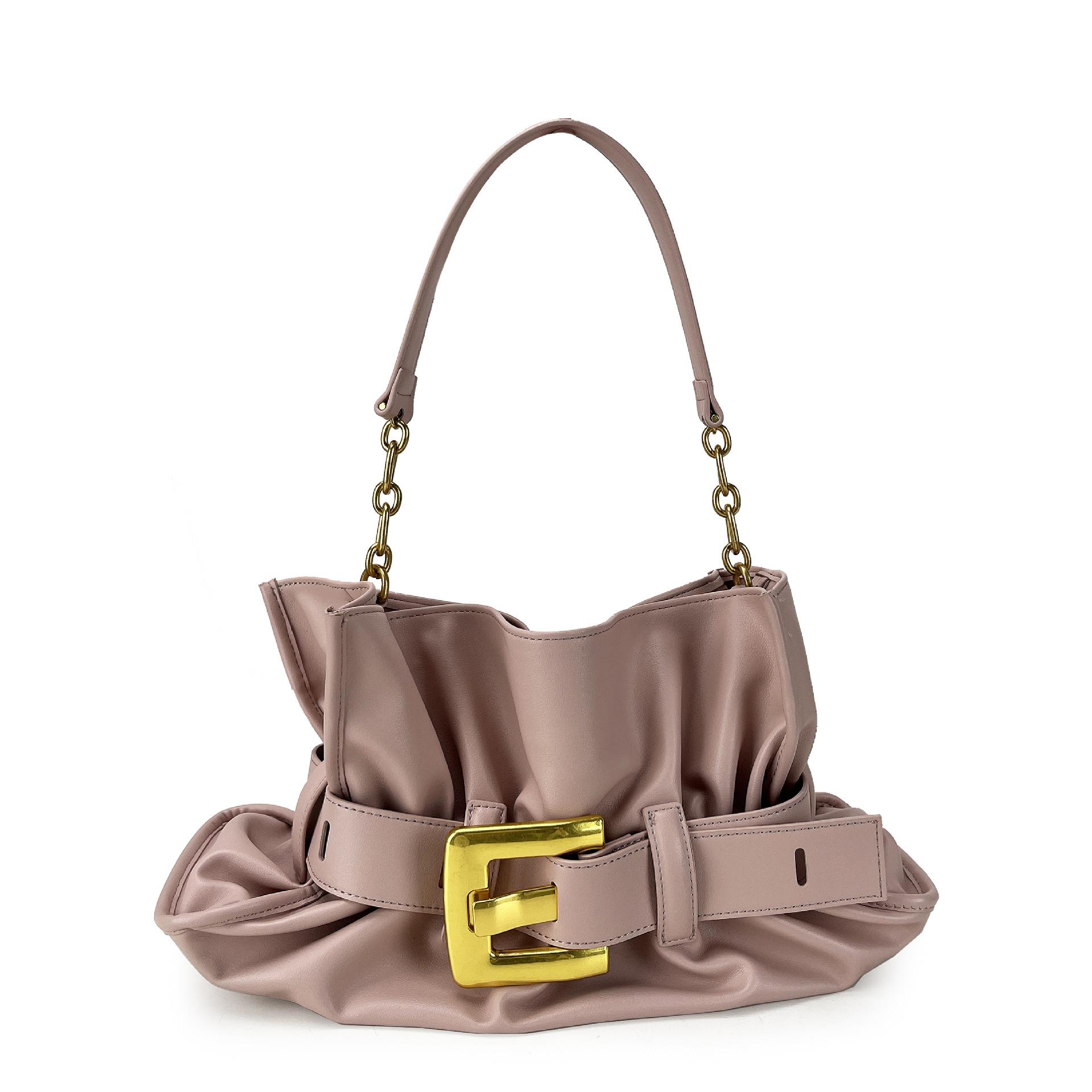 

Дизайн бренда Женская сумка Натуральная кожа Сумка через плечо 2025 Новый дизайн Плиссированная сумка Сумка подмышку Премиальная текстура Сумка для поездок