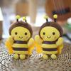 Small Soft And Yellow Bee Plush Keychain Perfect For Bag Charms