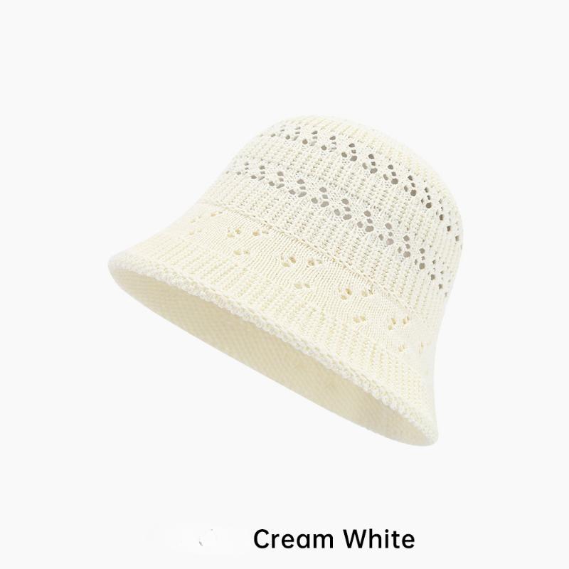 Spring and Summer Knitted Women's Countryside Vacation Travel Fisherman Hat Bucket Hat BeachBreathable  Panama Caps Wholesale