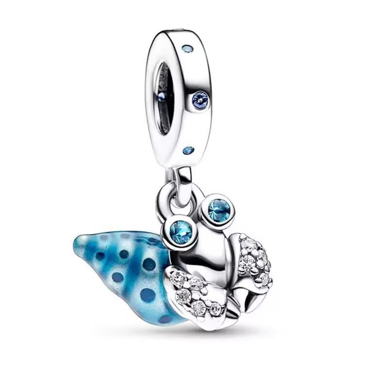 New Blue Ocean Series 100% Copper Dolphin Turtle Shell Charming Bead Jewelry For A Refreshing Summer For Women