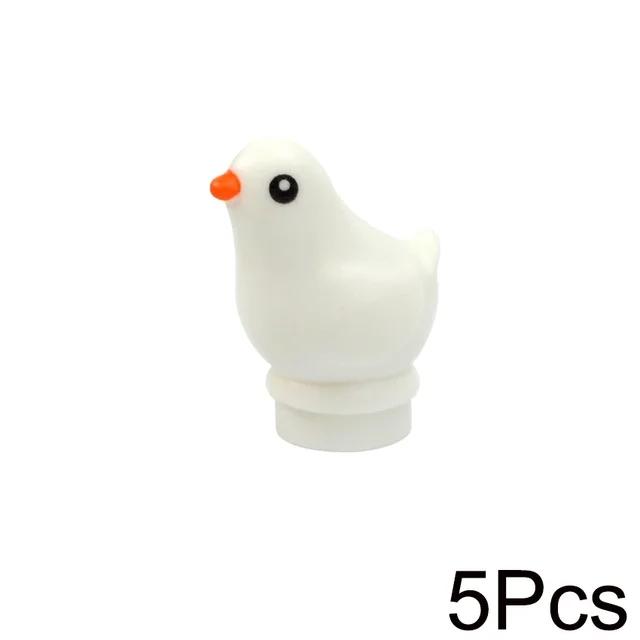 MOC Animals Building Blocks Flamingo Swan Otter Cat Dog Pug Chick Duck Eagle Sheep Owl Rabbit DIY Model Brick Toys for Children