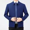 Business Casual Lapel Jacket, Middle-aged Men's Thin Coat, Daddy Attire, Cadre Spring and Autumn Administrative Iron-free Jacket
