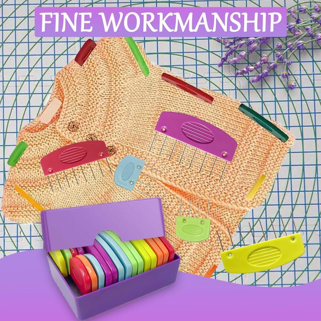 20Pcs Knit Blockers Pins Kit, Knit Blocking Combs for Crochet Knitting Blocking Board Mats, Crochet Blocking Pins for Crochet Projects Sewing Lace