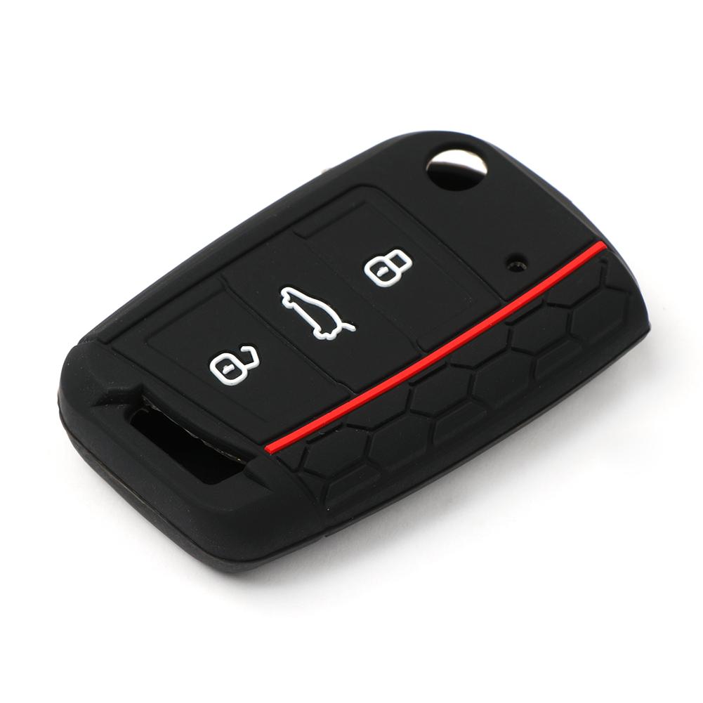 Husă din silicon pentru chei de mașină Acoperă completă Fob pentru VW Volkswagen Golf 7 MK7 Tiguan MK2 pentru SEAT Ateca Leon FR 2 Ibiza pentru Skoda Octavia