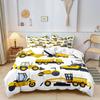 Cute Cartoon Boys Bedding Set Car Track Pattern Duvet Cover Set Children Bed Cover Comforter Cover Full King Pillow Case