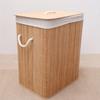 Foldable Bamboo Laundry Basket with Lid 60l Capacity Storage Bin for Home Efficient Clothes Organizer 40x30x50cm Space Saving