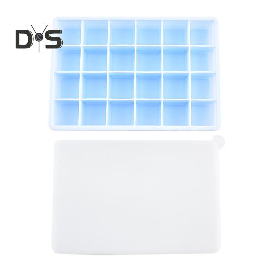 Silicone Ice Cube Tray with Lid 15/24 Cavities Easy Release BPA Free Summer Refrigerator Cocktail Whiskey Ice Maker Press Mold Kitchen Supplies
