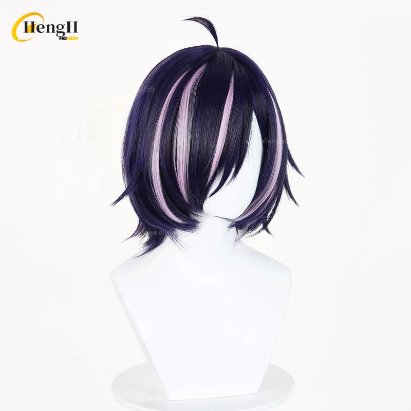 Anime Yurufuwa Hame Neko Short 35cm Mixed Color Cosplay Anime Wig Heat Resistant Synthetic Wigs Halloween + A Wig Cap