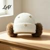 Stylish Daily Wear Cap Knitted Winter Hat with Ear Protection Elastic Thickened Plush Lined Casual Versatile Accessory Cap Soft Warm Windproof