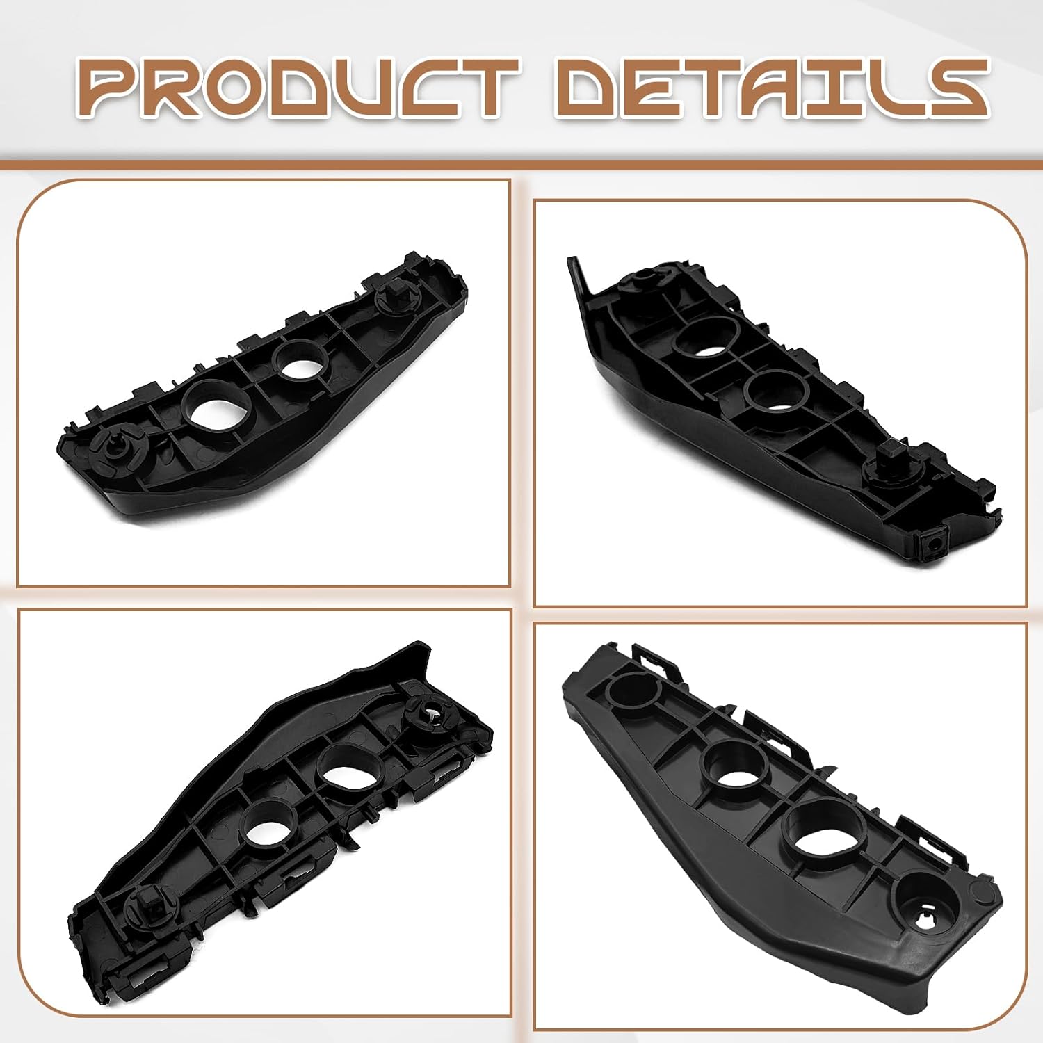 Front Bumper Bracket Driver Side and Passenger Side Left Right Bumper Reinforcement Support Set LH RH for 2011-2013 Toyota Corolla Replacement Parts