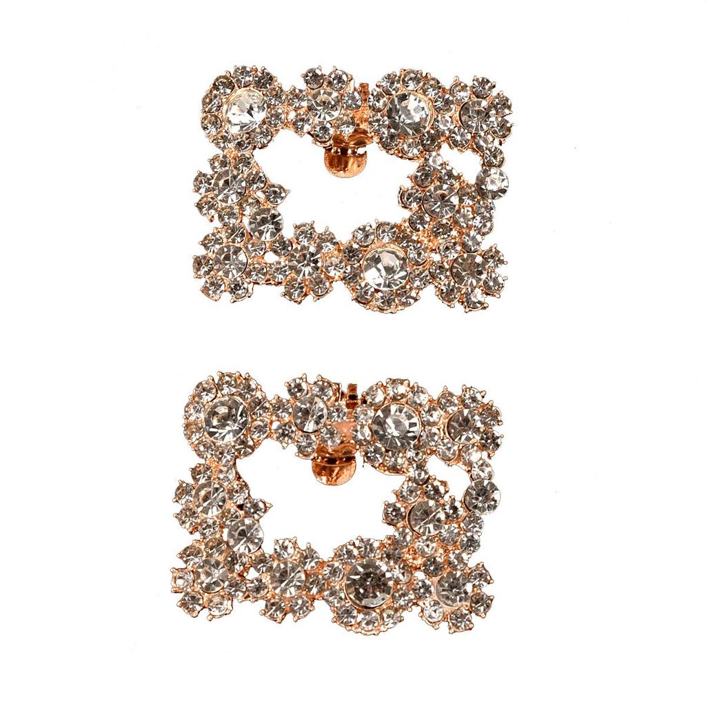 1 Pair Women Bride Accessories Brooch Shiny Clips Charm Buckle Wedding Shoes Decorations Pearl Shoes Clip