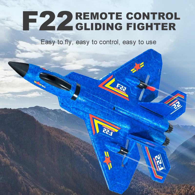 Children Remote Control Plane F22 Glider EPP Foam Fixed Wing Electric Toy Sea land And Air Remote Control Plane Toy Gift