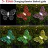 2 Modes Solar Butterfly Lights 6 LED Stake Lights Landscape Outdoor Decor Light  Pathway