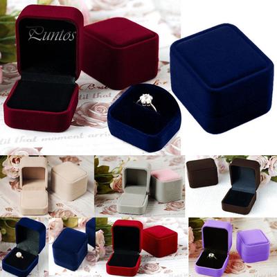 Modischer Schmuck-Ohrring-Ring-Display-Aufbewahrungsorganisator, quadratischer Deckel, offene Box, Geschenk
