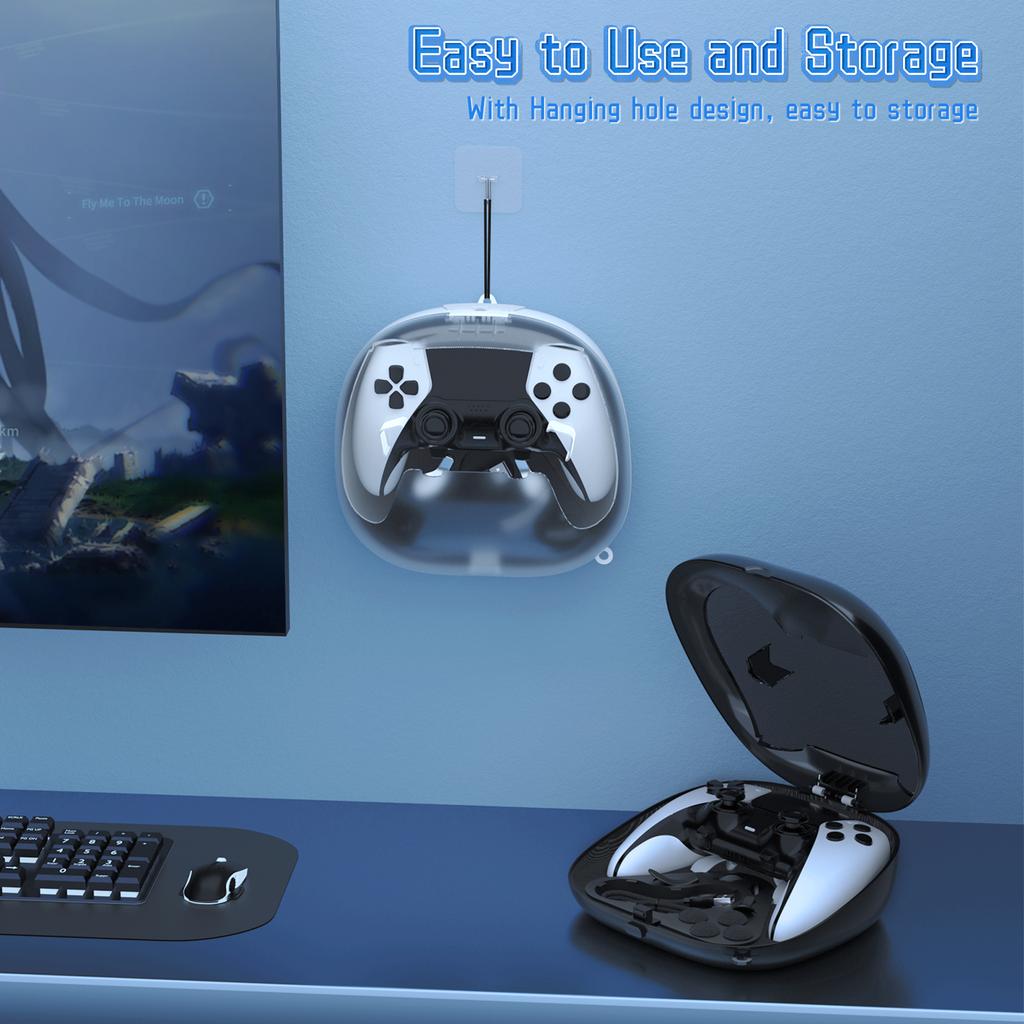 JYS JYS-P5207 For Sony PS5/PS5 Elite Controller Transparent Window Storage Bag with Accessories