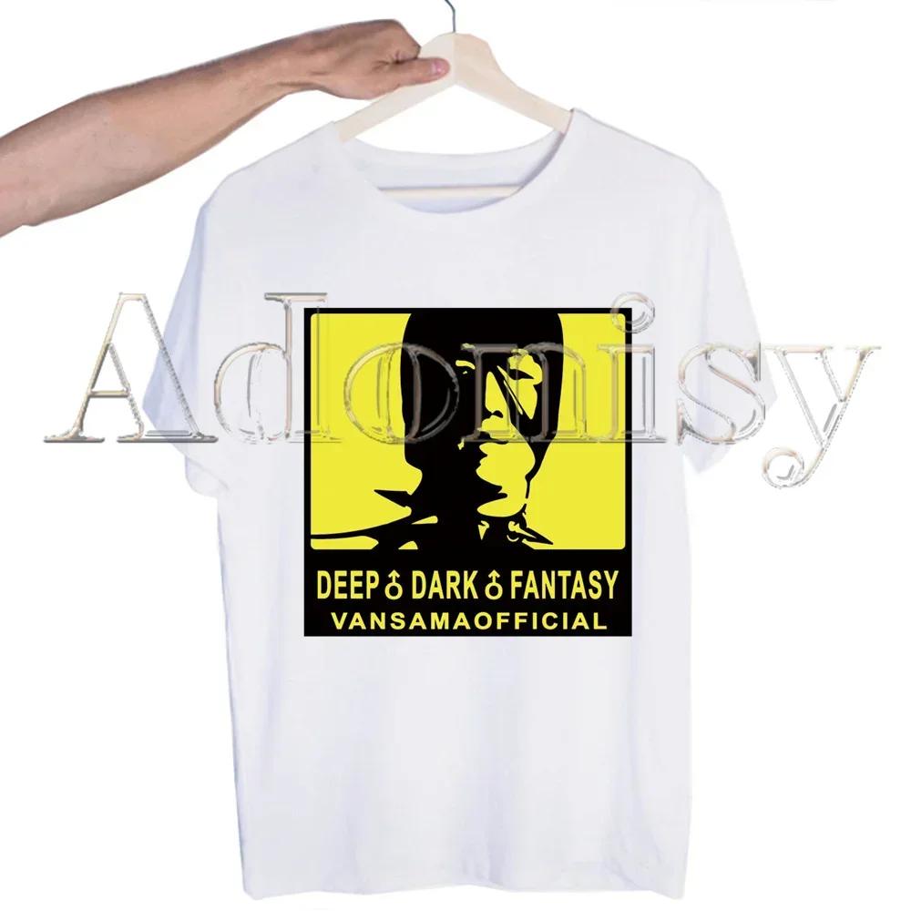 Gachimuchi Printed T Shirt Men Retro Washed Tops Tees Harajuku Tshirt Streetwear Hip Hop Male T-shirts