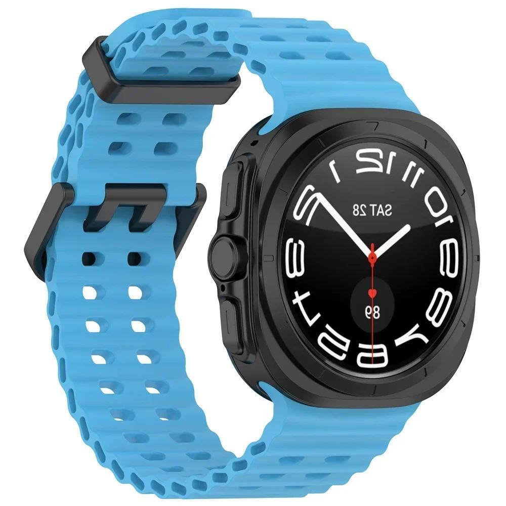 Silicone Strap For Samsung Galaxy Watch Ultra Band Watch 7 Ultra 47mm Bracelet Correa Watchband SM-L705F Watch Bands Accessories