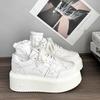 Small man thick-soled heightening little white shoes women's shoes 2025 new muffin shoes versatile ins trendy casual sports shoes