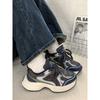 Winter new thick-soled velvet dad shoes sports running women's shoes 33861