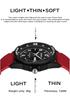 SANDA SD6358 Fashion Men's Quartz Watch Calendar Luminous Waterproof Silicone Strap Sports Student Watches for Man