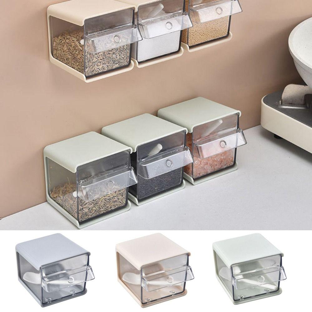 

Экологичная настенная коробка для специй, пластиковый органайзер для приправ, контейнер для приправ, кухонный