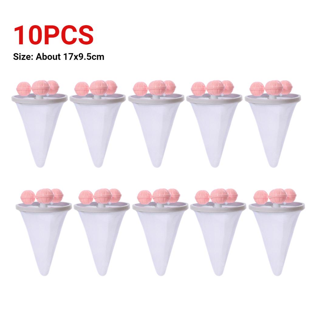 1-10PCS Washing Machine Filter Net Floating Lint Filter Mesh Bag Reusable Pet Hair Catcher Remover Laundry Cleaning Tool