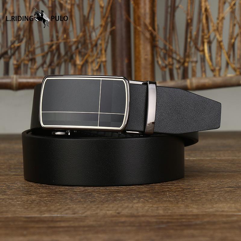 

Ремень мужской из натуральной кожи с автоматической пряжкой, ремень из натуральной кожи, ремень для молодых мужчин, деловой повседневный 100cm