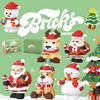 Christmas Tree Snowman Mini Building Blocks Assembled Santa Claus Deer DIY Model Figure Connection Brick Toys For Kids Gifts