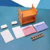 Dollhouse Bunk Bed Compact Lovely PVC Doll House Simulation Double Bed for Decoration