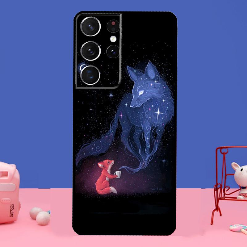 Watercolor Painting The Fox Case For Samsung Galaxy S21 S22 Ultra S20 FE S8 S9 S10 Note 10 Plus Note 20 Ultra Coque