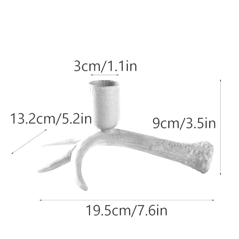 

1 шт. Полимерный держатель для оленьих рогов Элегантный подсвечник-колонна для свадебных и рождественских настольных центральных элементов Стоячая атмосфера белый