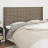 Vidaxl Wingback Headboard, Taupe, 203X16X118/128 Cm, Fabric