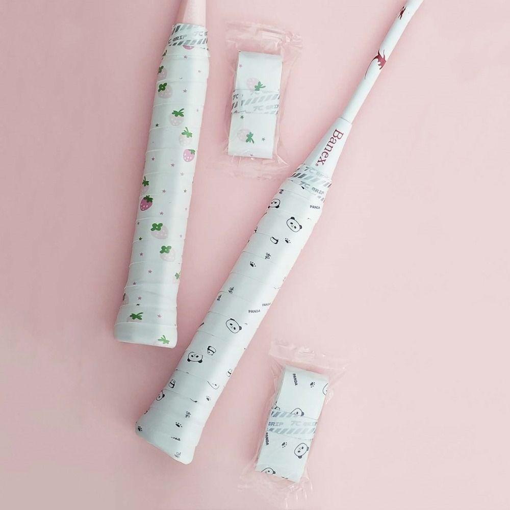 Non-Slip Badminton Sweatband Panda Flower Racket Grip Tape Badminton Grip  Outdoor Sports