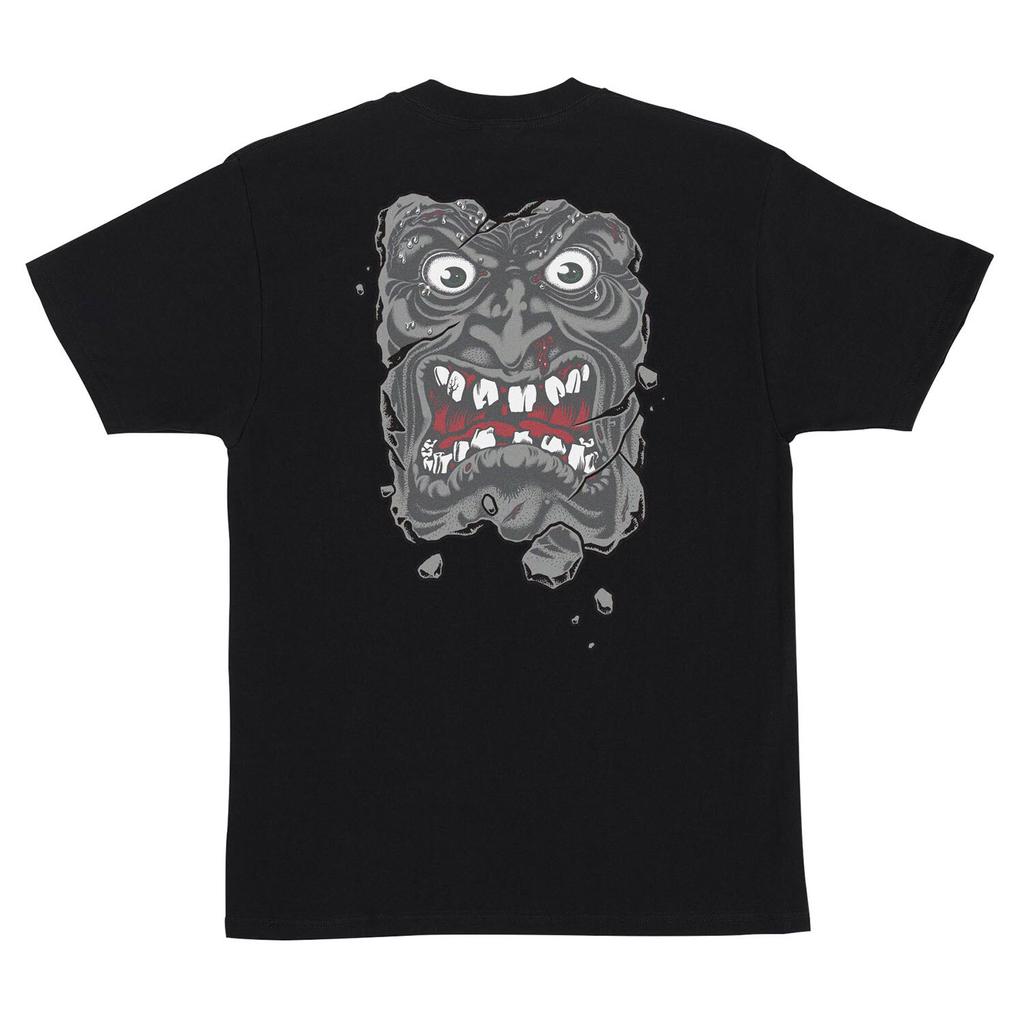 New Santa Cruz Skateboard T-Shirt Roskopp Destruct Face Black