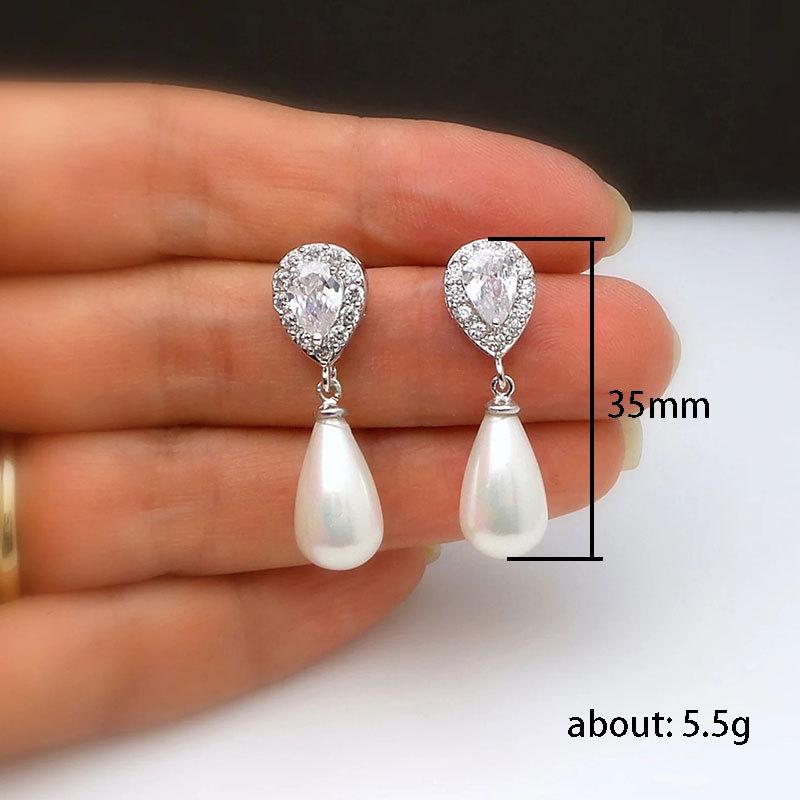High Quality Imitation Water Drop Pearl Earrings For Women, Wedding Bridesmaid Earrings