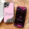 Pink J-Juicy C-Couture Phone Case For iPhone 17,16,15,14,13,12,11 Plus,Pro Max,XS,Soft Black Cover