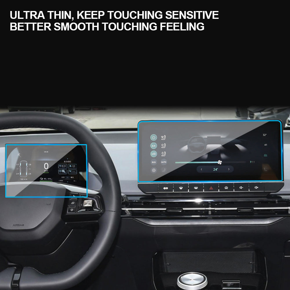 2Pcs Car Gear Panel Dashboard Navigation Interior Screen Protective Film TPU Anti-Scratch Sticker Protect For MG MG4 EV 2024-23