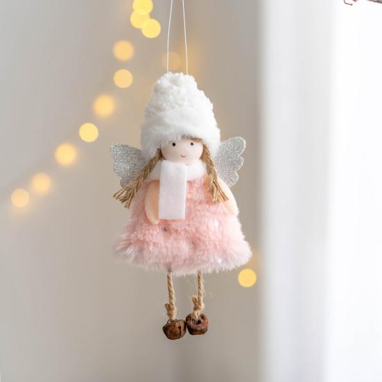 Nice-looking Christmas Angel Doll Smiling Face Lanyard Scene Layout