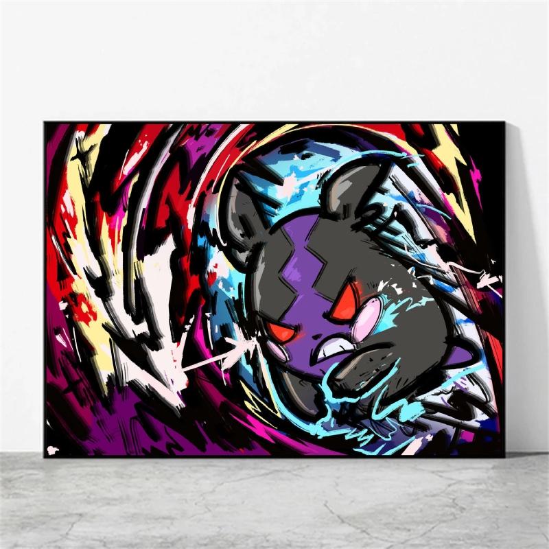 Canvas Wall Art Pokemon Genga Aesthetic Poster Cuadros Best Gifts Kid Action Figures Modern Home Modular Painting Waterproof