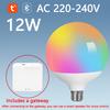 Tuya Bluetooth Smart LED Bulb Dimmable E27/B22 Bulb G80 RGBCW Color Changing Light Intelligent Life APP Group Control Timing