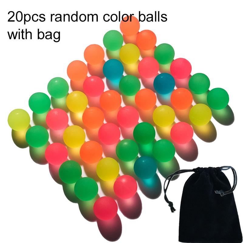 20pcs Colorful Bouncy Balls with Storage Bag 25mm Plastic Elasticity Children Toy Ball for Outdoor Games Birthday Gift TMZ